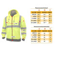 Hi Vis Fleece Hoodie Reflective Safety Construction Work Wear Security Reflector Jacket